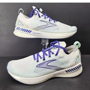 Brooks Levitate Sneakers in White and Purple
